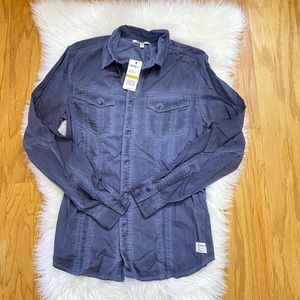 NWT WilliamRast men  oak denim button shirt sz S